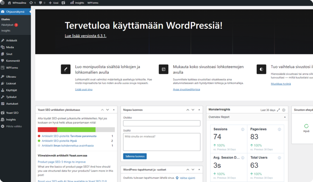 WordPress Dashboard